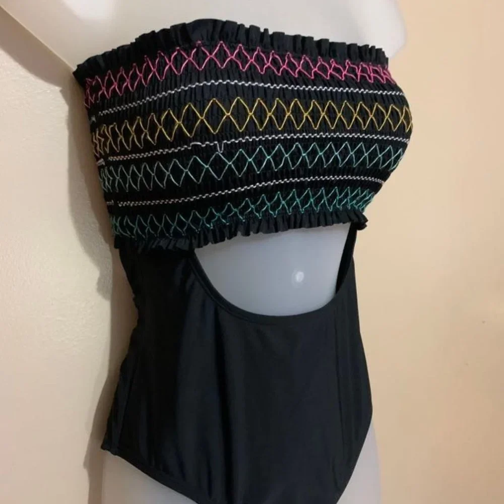 3/$25 👙 NWT - ARIZONA Smocked One Piece Swimsuit Juniors - Picture 7 of 10